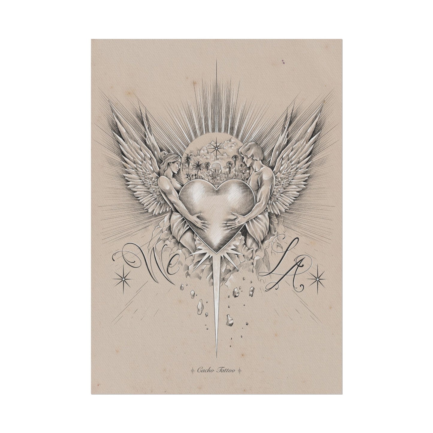 WE ♡ LA poster - grey