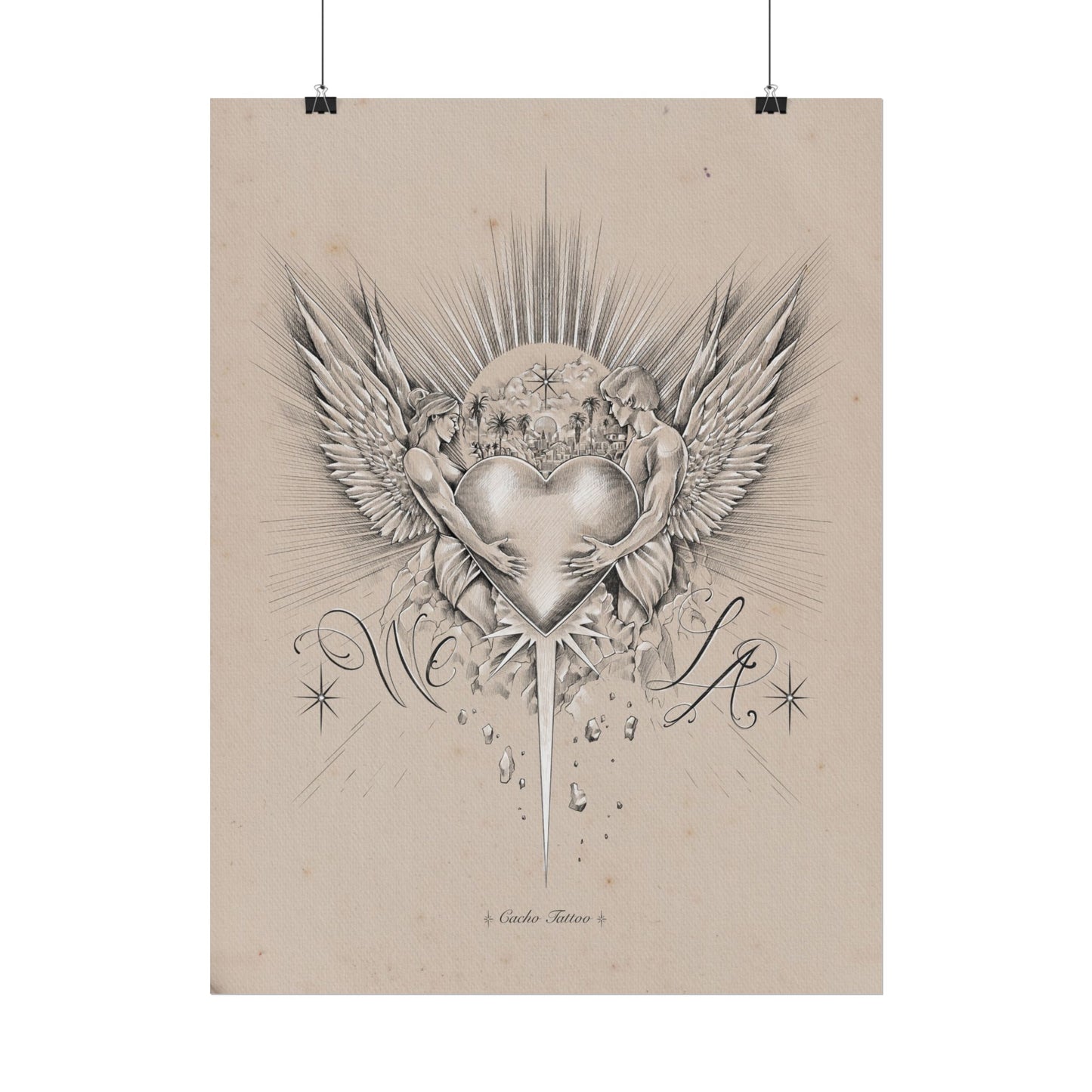 WE ♡ LA poster - grey