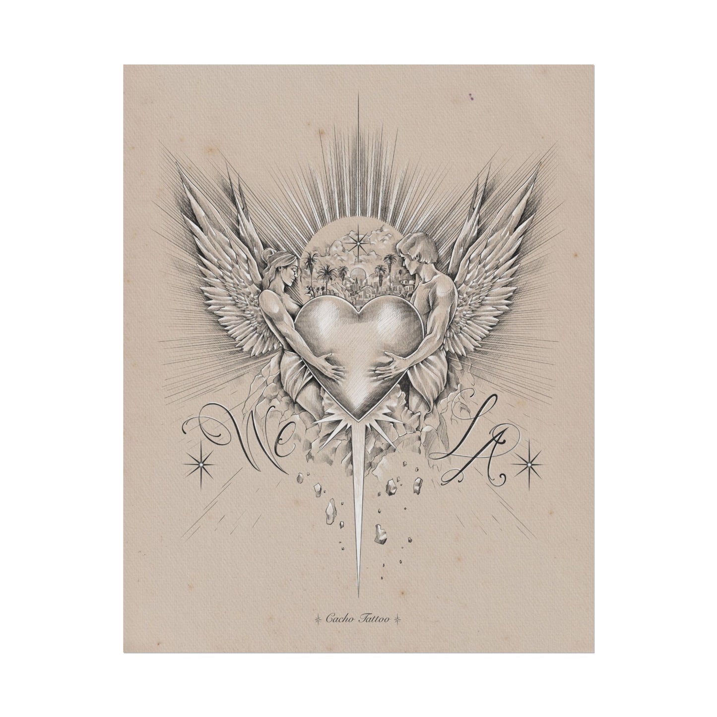 WE ♡ LA poster - grey