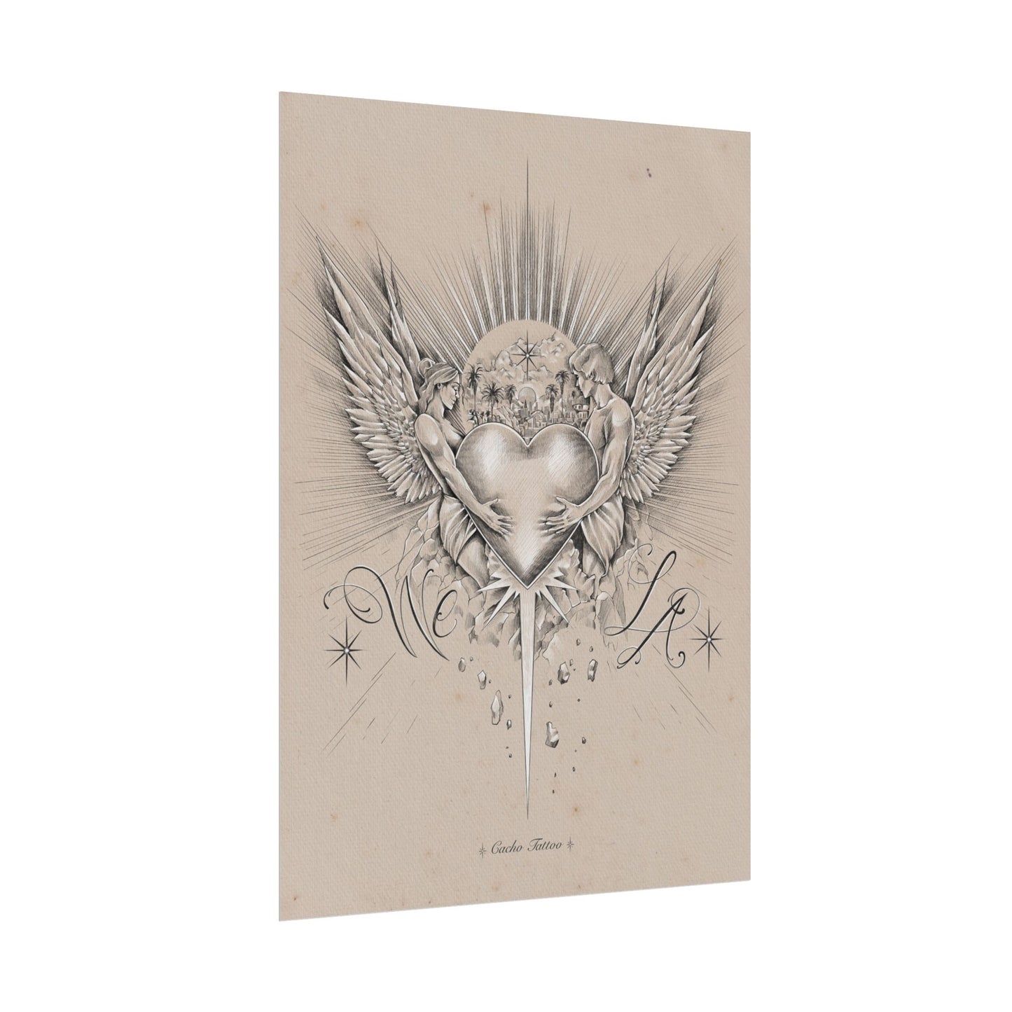 WE ♡ LA poster - grey