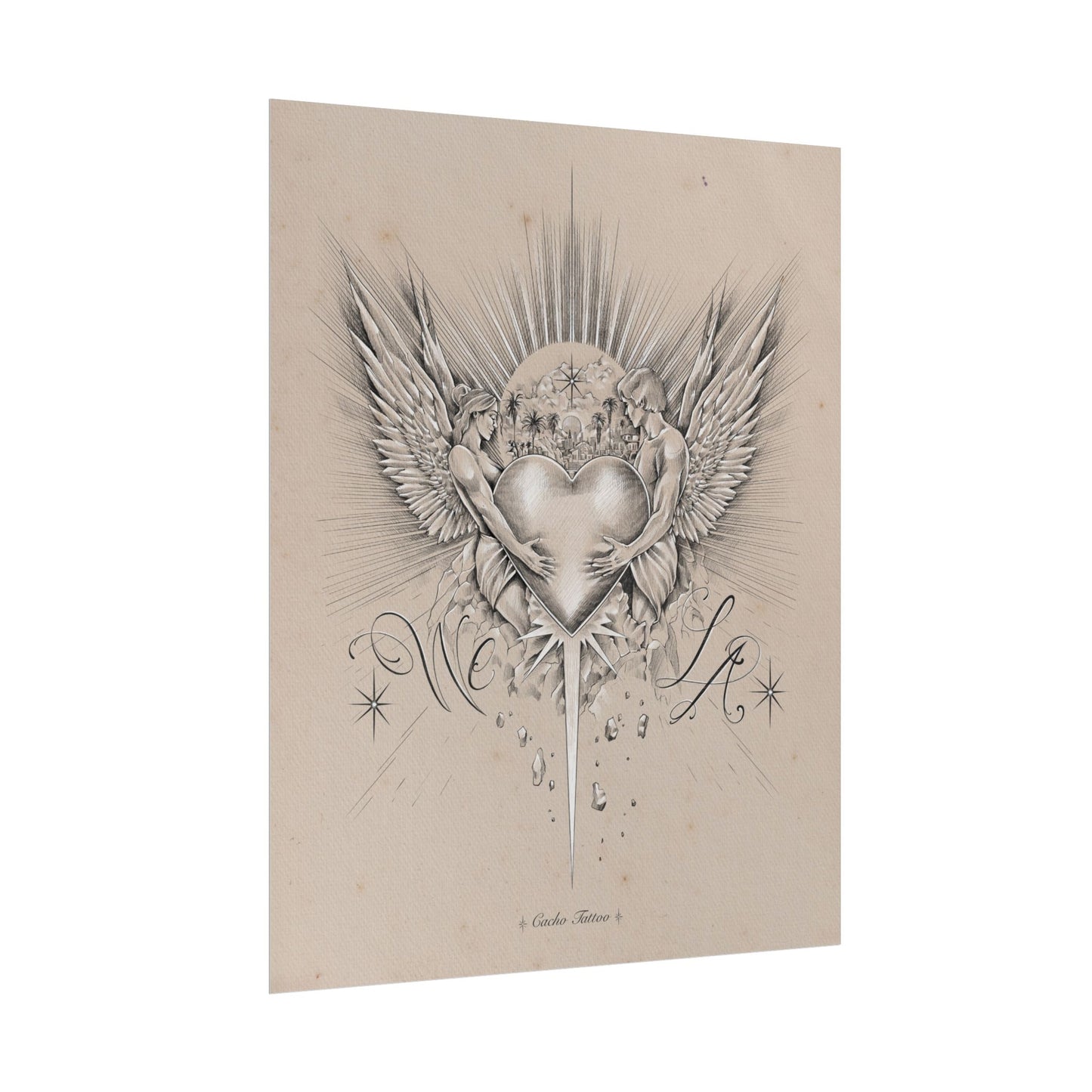 WE ♡ LA poster - grey