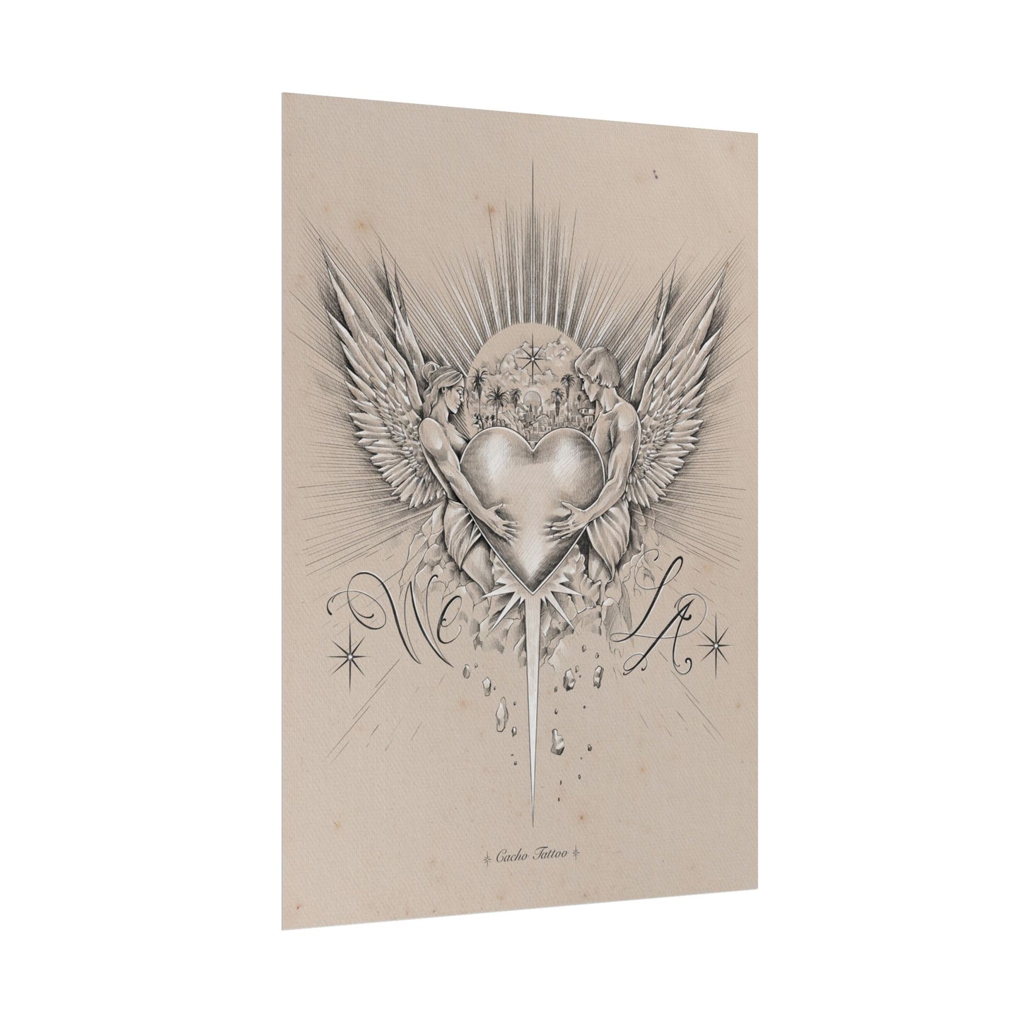 WE ♡ LA poster - grey