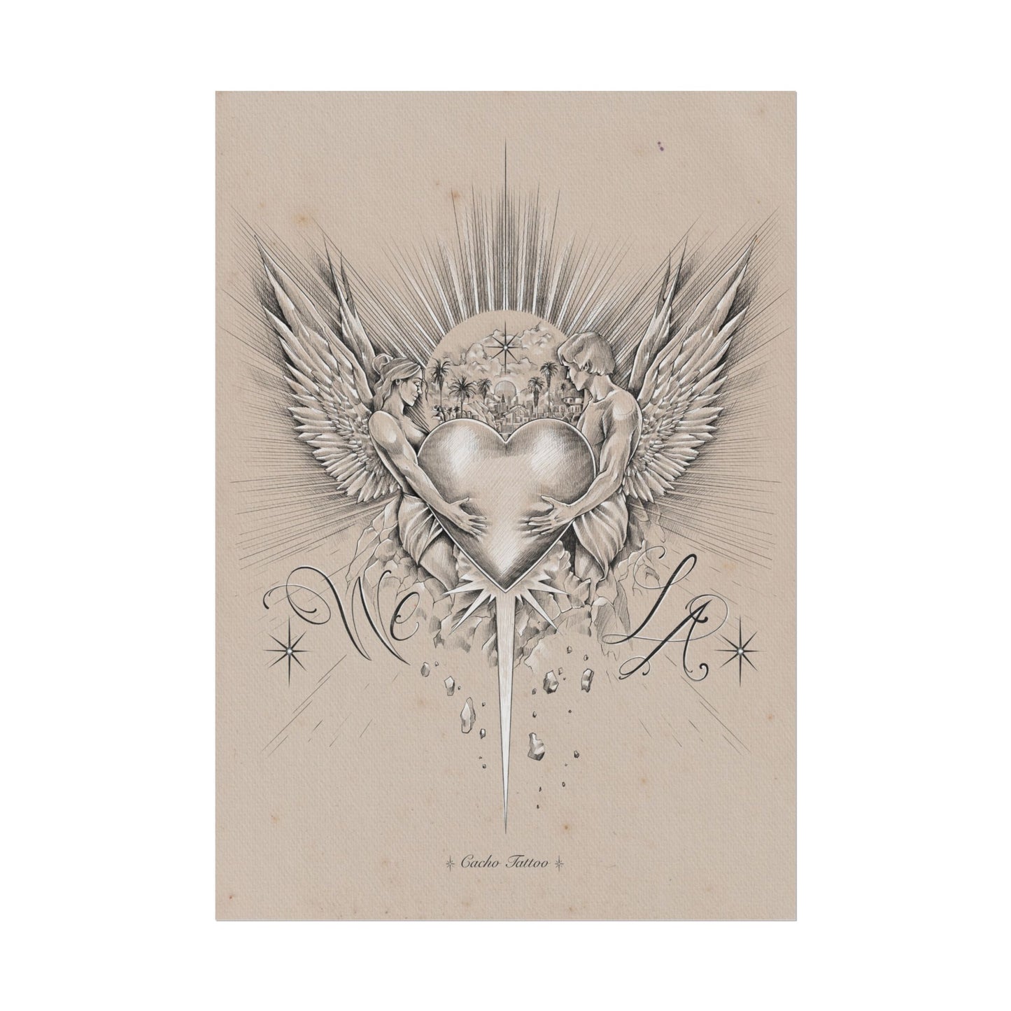 WE ♡ LA poster - grey