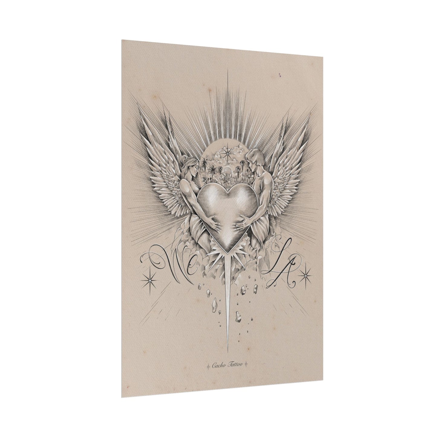 WE ♡ LA poster - grey