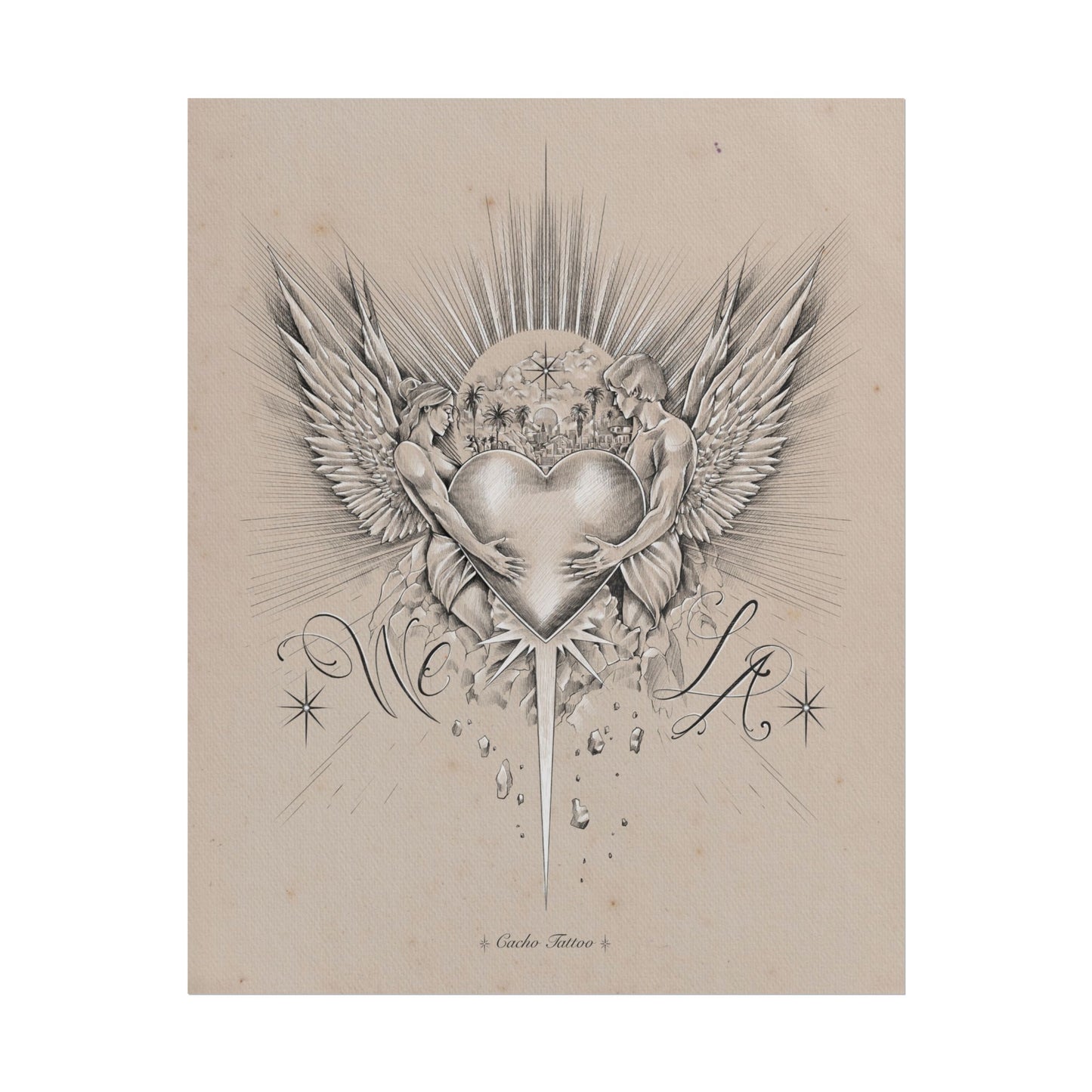 WE ♡ LA poster - grey