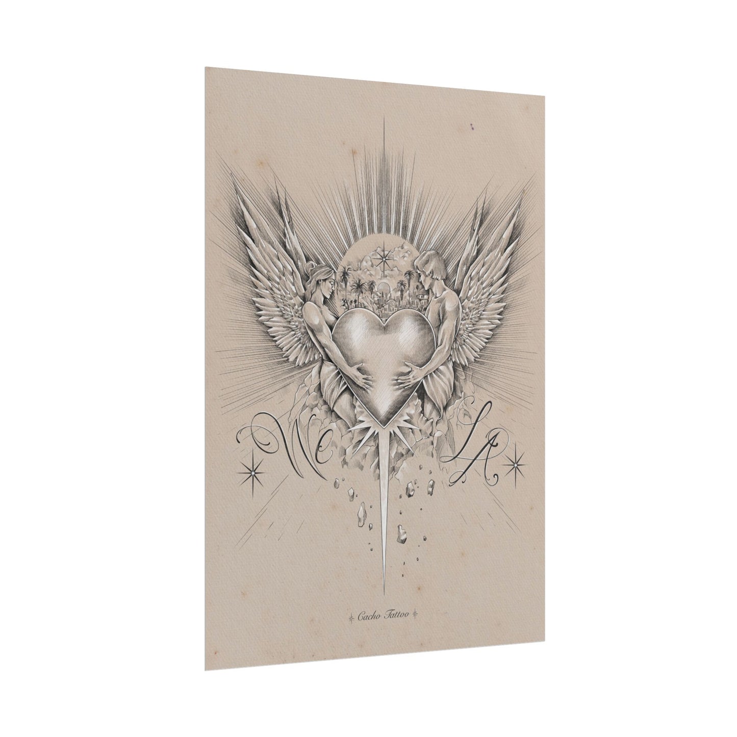 WE ♡ LA poster - grey