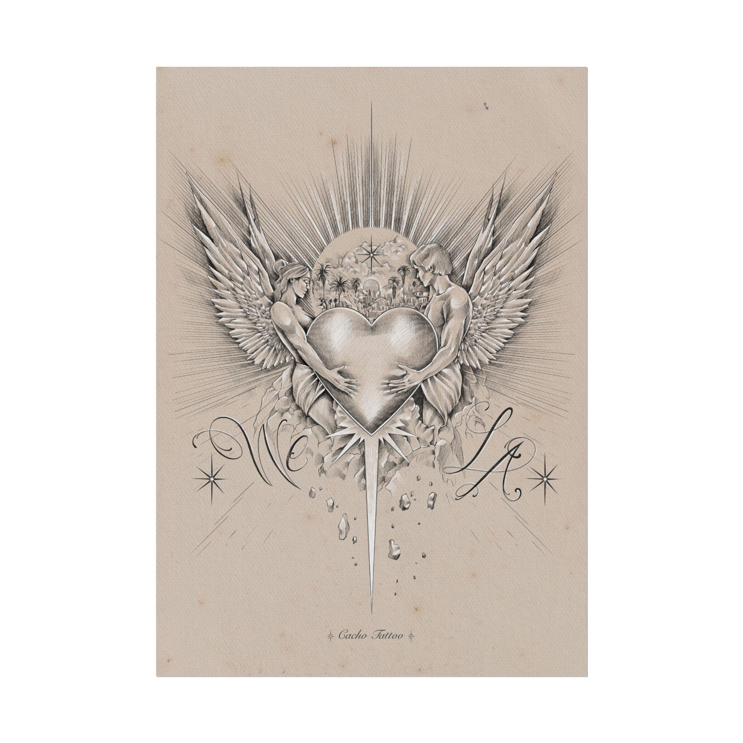 WE ♡ LA poster - grey
