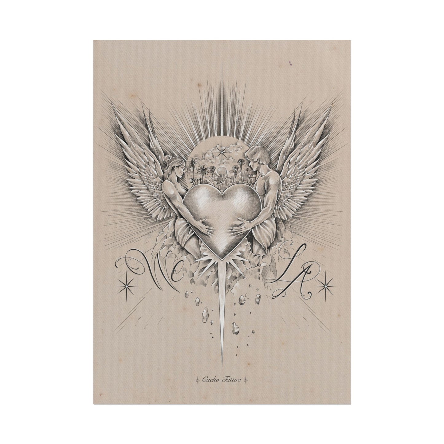 WE ♡ LA poster - grey