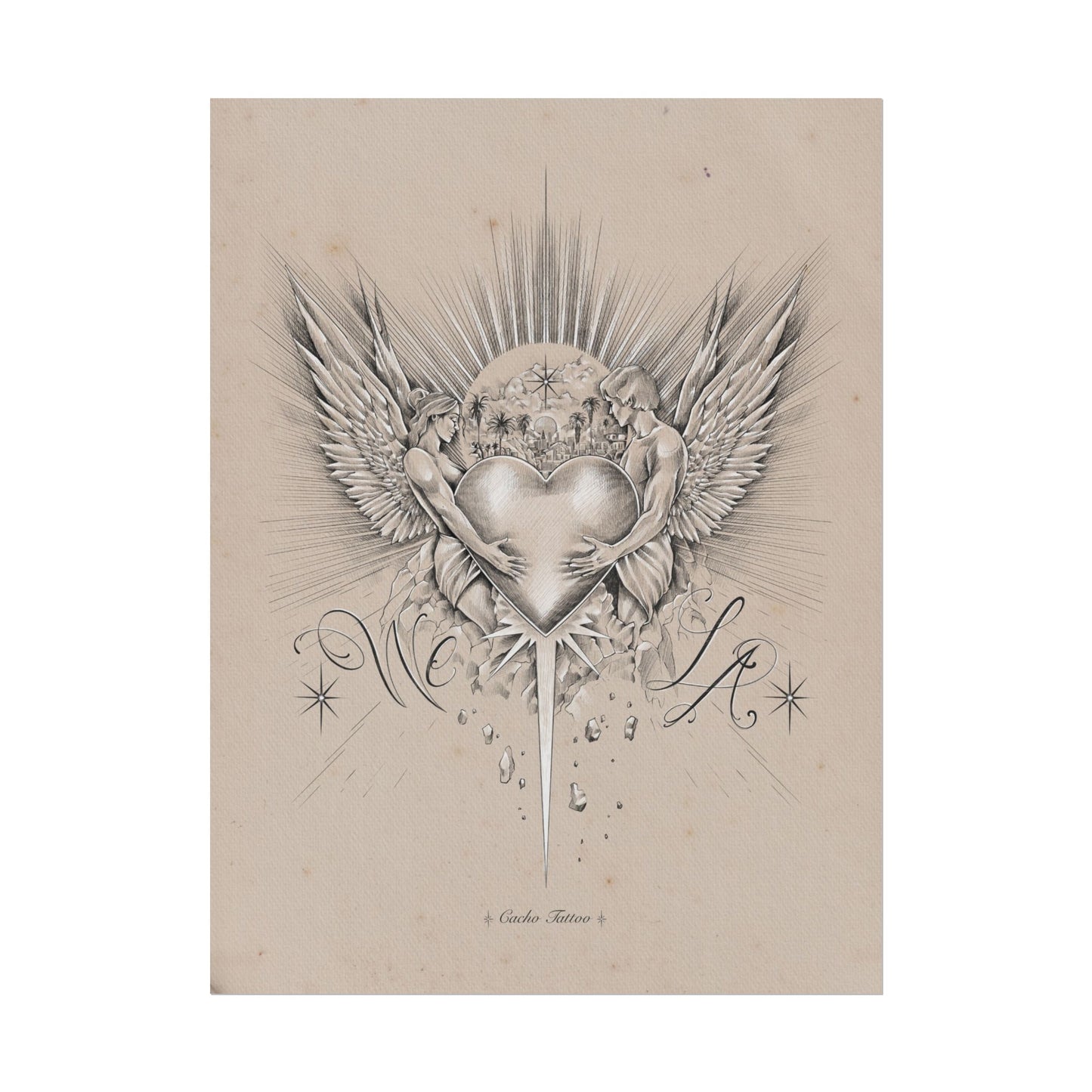 WE ♡ LA poster - grey