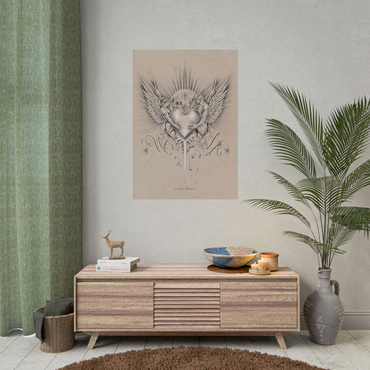 WE ♡ LA poster - grey