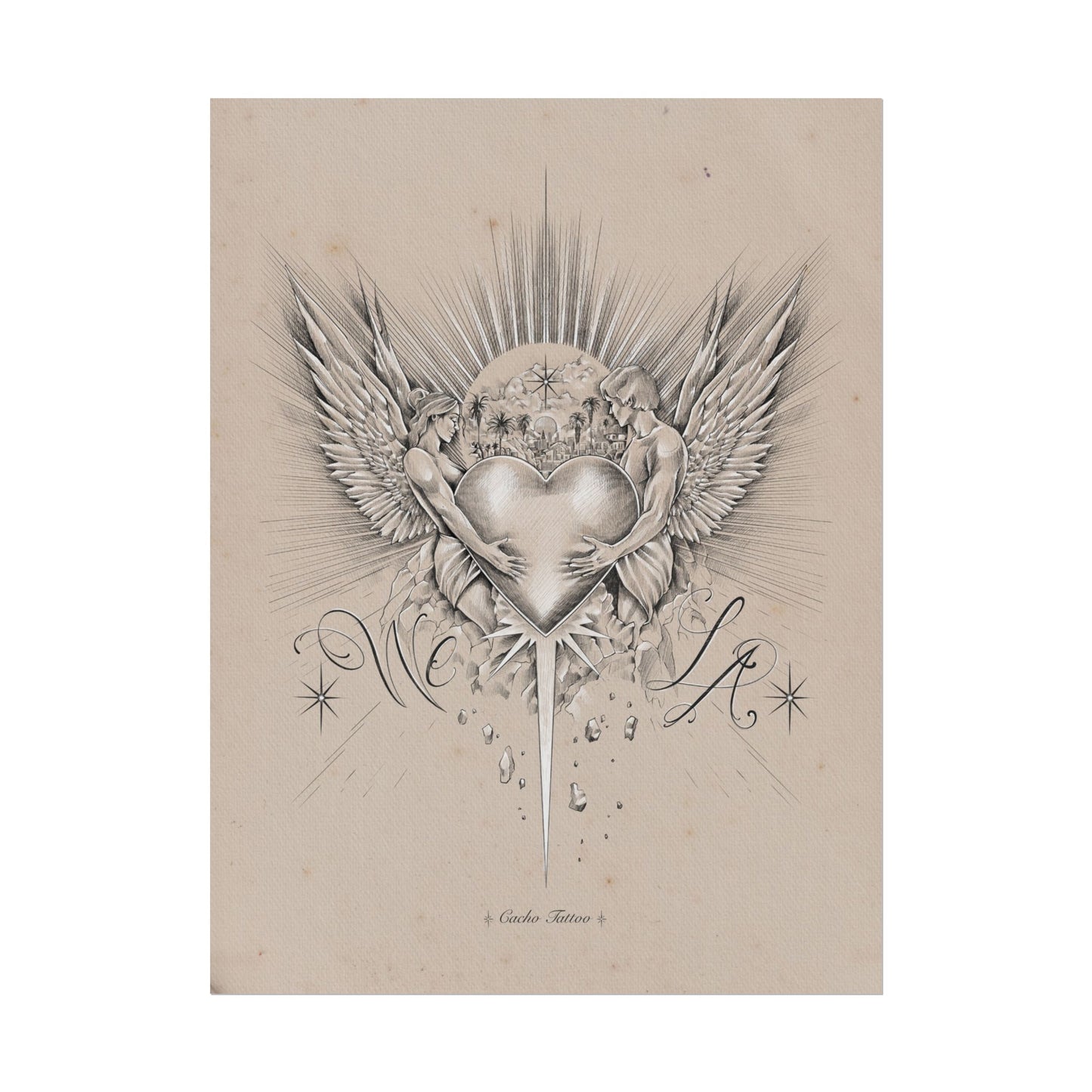 WE ♡ LA poster - grey
