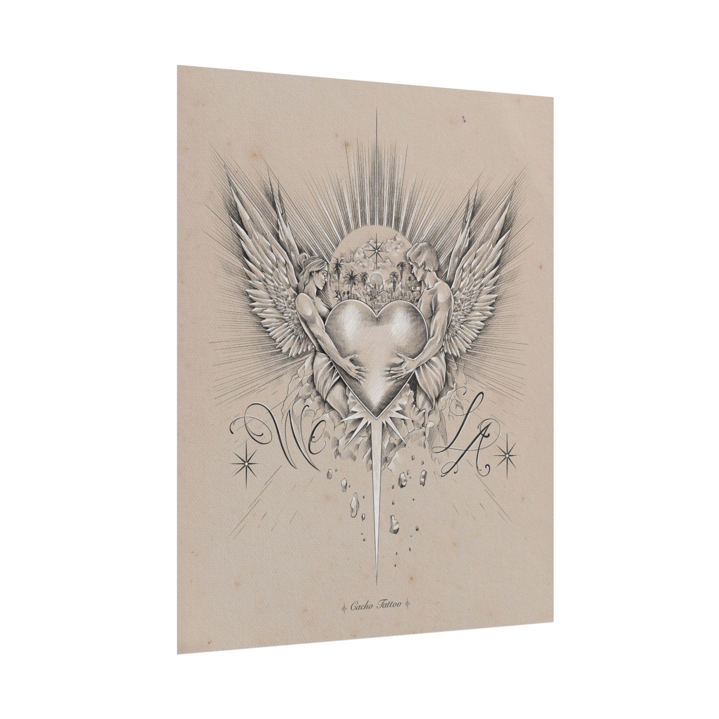 WE ♡ LA poster - grey