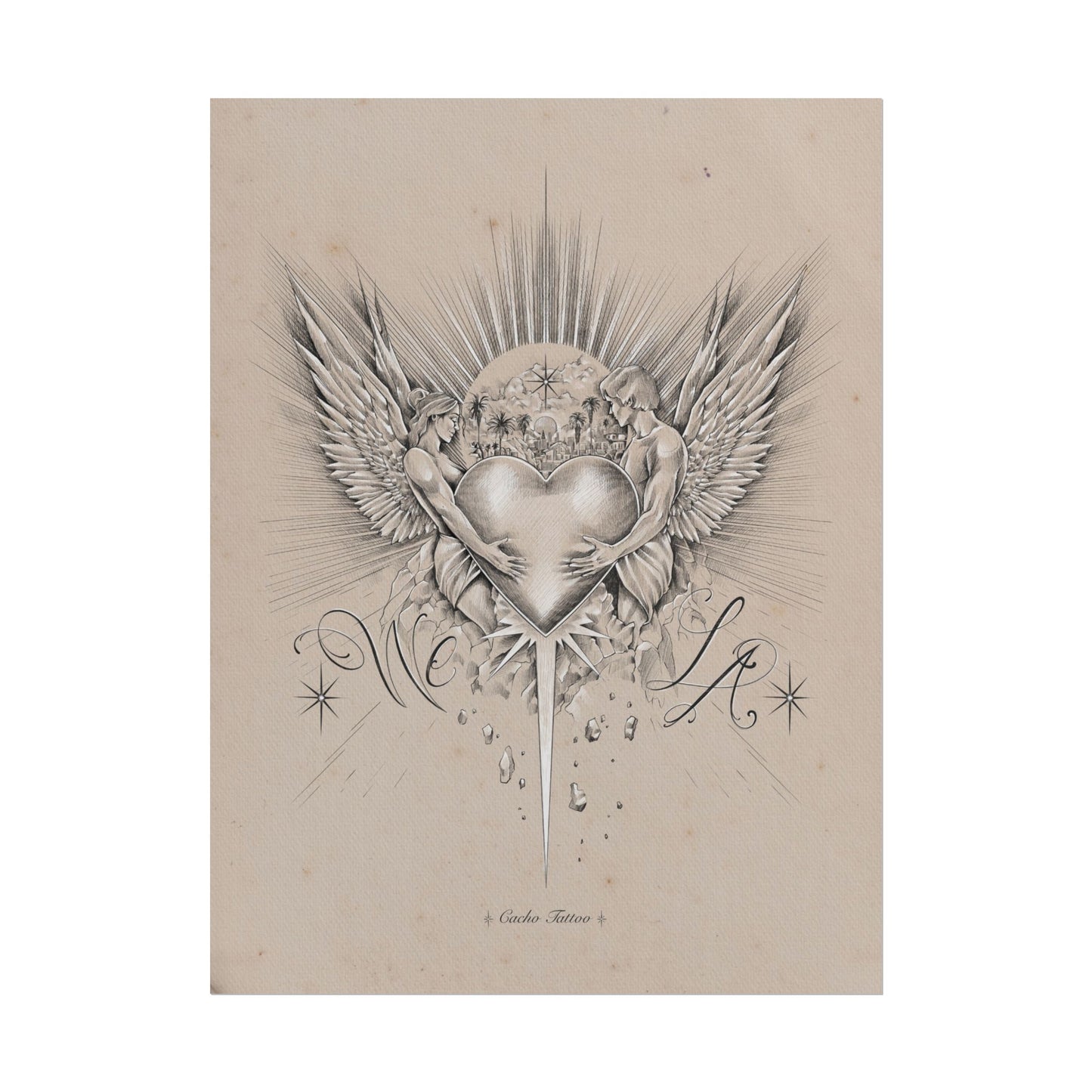 WE ♡ LA poster - grey
