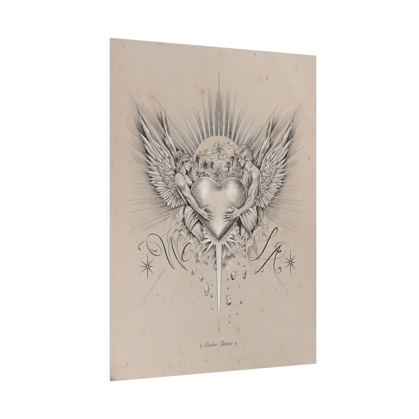 WE ♡ LA poster - grey