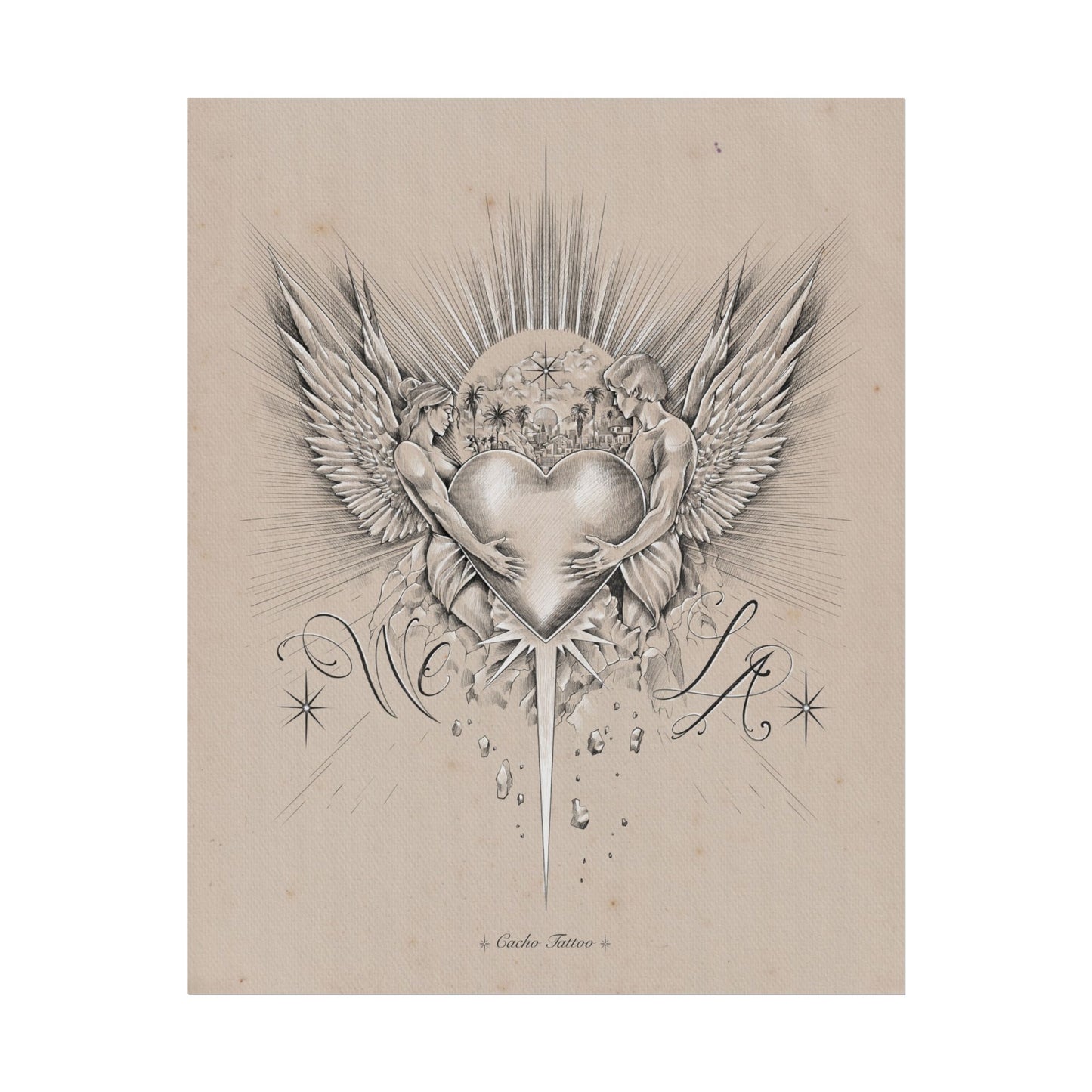WE ♡ LA poster - grey