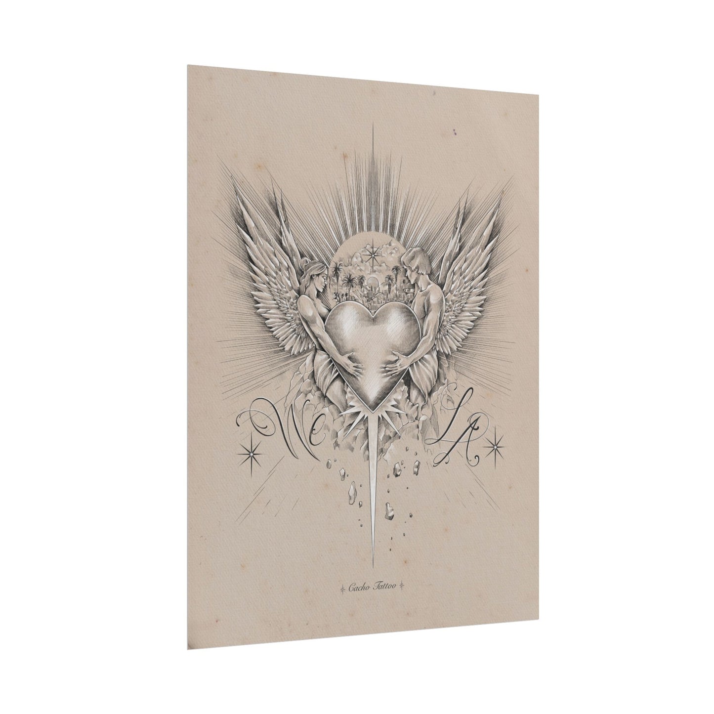 WE ♡ LA poster - grey
