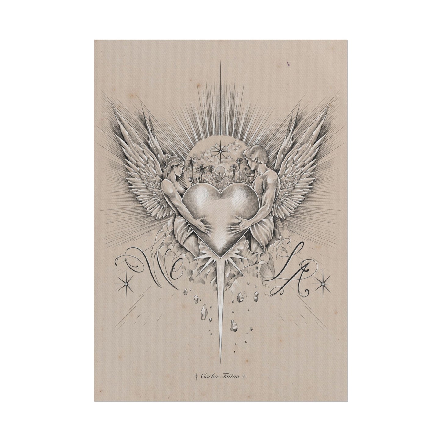 WE ♡ LA poster - grey