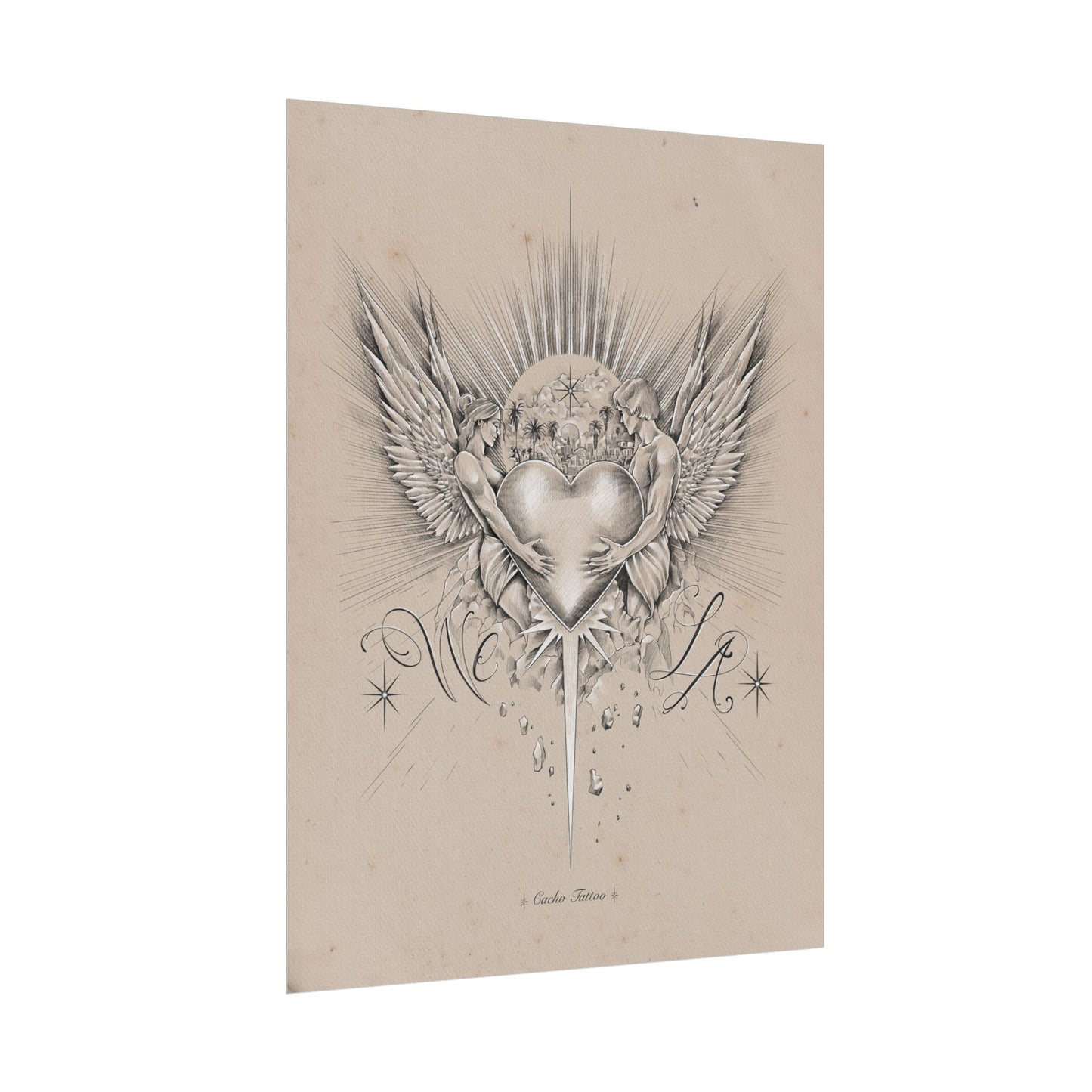 WE ♡ LA poster - grey