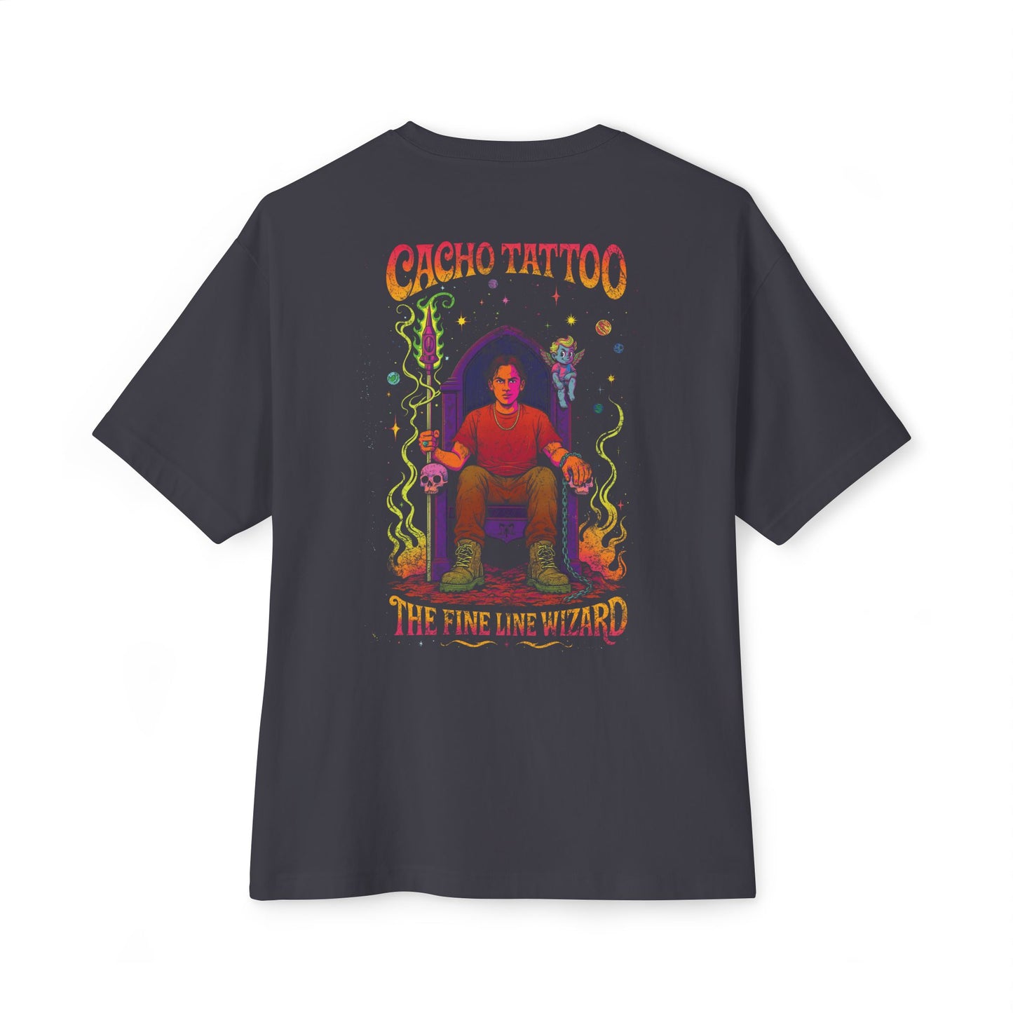 Cacho Tattoo Boxy Tee, Unisex Graphic Shirt, Oversized T-Shirt, Artful Casual Wear, Unique Gift for Tattoo Lovers, Streetwear Fashion