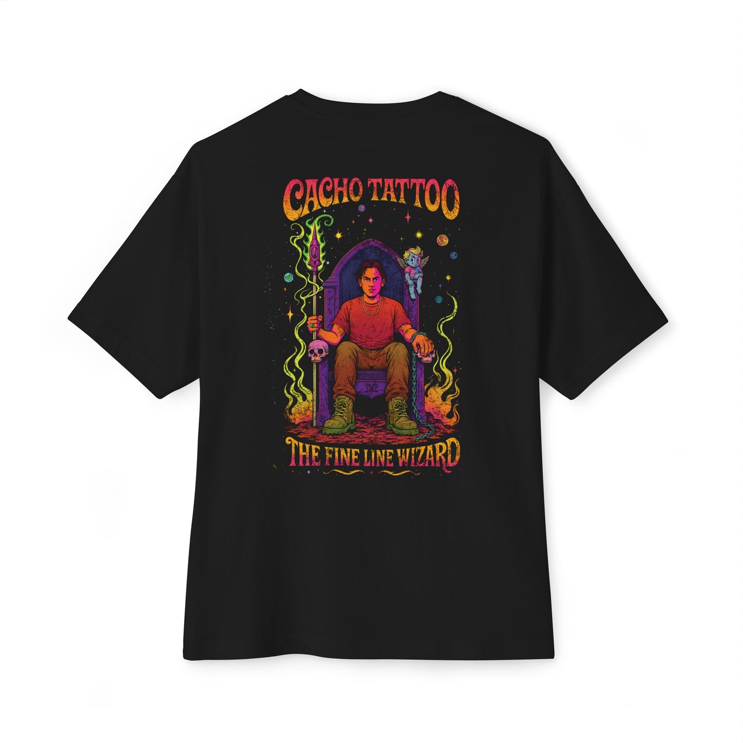 Cacho Tattoo Boxy Tee, Unisex Graphic Shirt, Oversized T-Shirt, Artful Casual Wear, Unique Gift for Tattoo Lovers, Streetwear Fashion