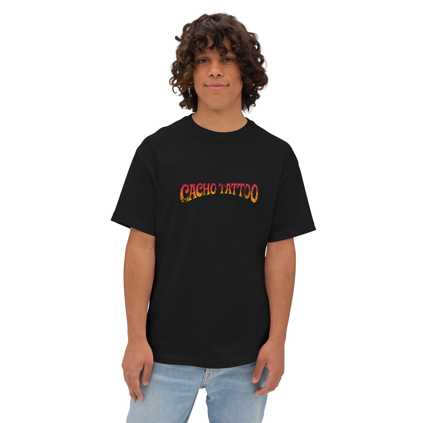 Cacho Tattoo Boxy Tee, Unisex Graphic Shirt, Oversized T-Shirt, Artful Casual Wear, Unique Gift for Tattoo Lovers, Streetwear Fashion